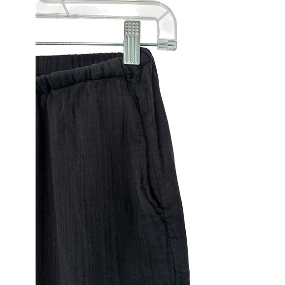 American Colors by Alex Lehr Pants Black Gauze Relaxed Lagenlook Casual Medium‎ - Picture 6 of 11